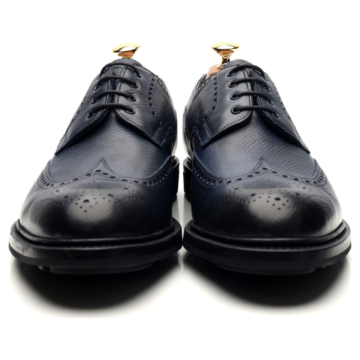 &#39;Borrowdale&#39; Navy Blue Leather Derby Brogues UK 10.5 E