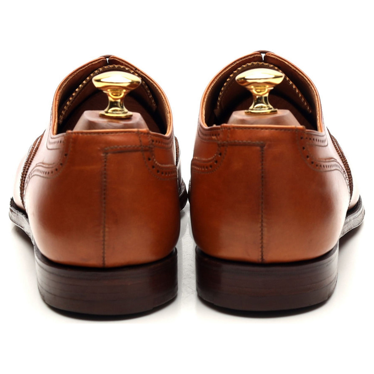 &#39;Drummond&#39; Tan Brown Leather Oxford UK 9.5 E