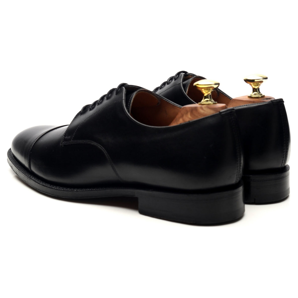 &#39;Cartmel&#39; Black Leather Derby UK 7 H