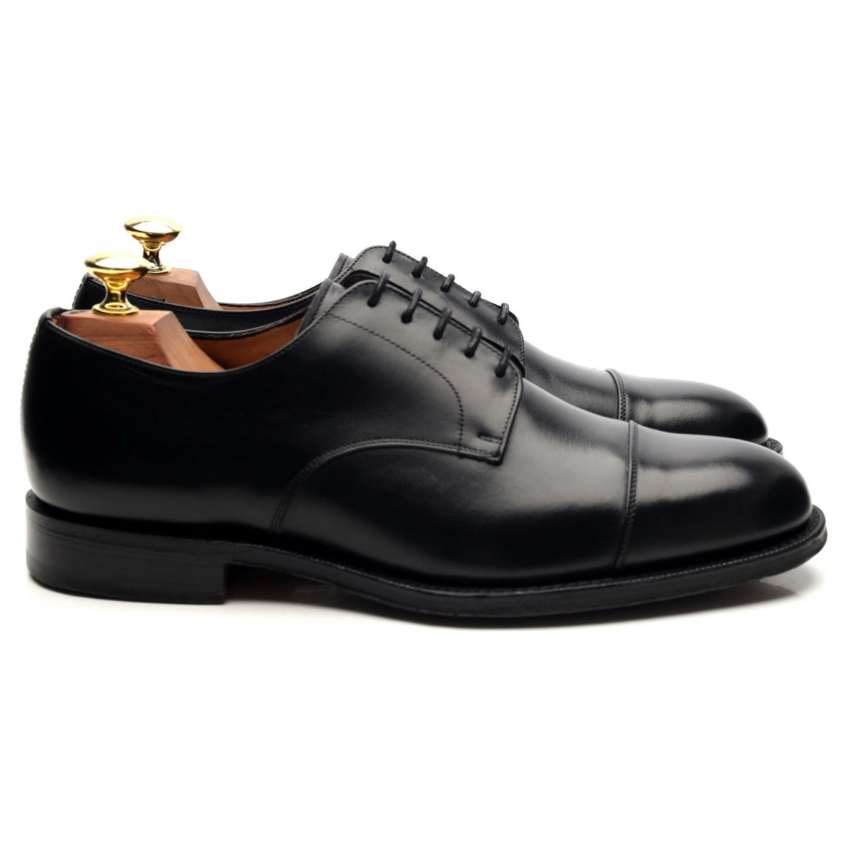 &#39;Cartmel&#39; Black Leather Derby UK 7 H