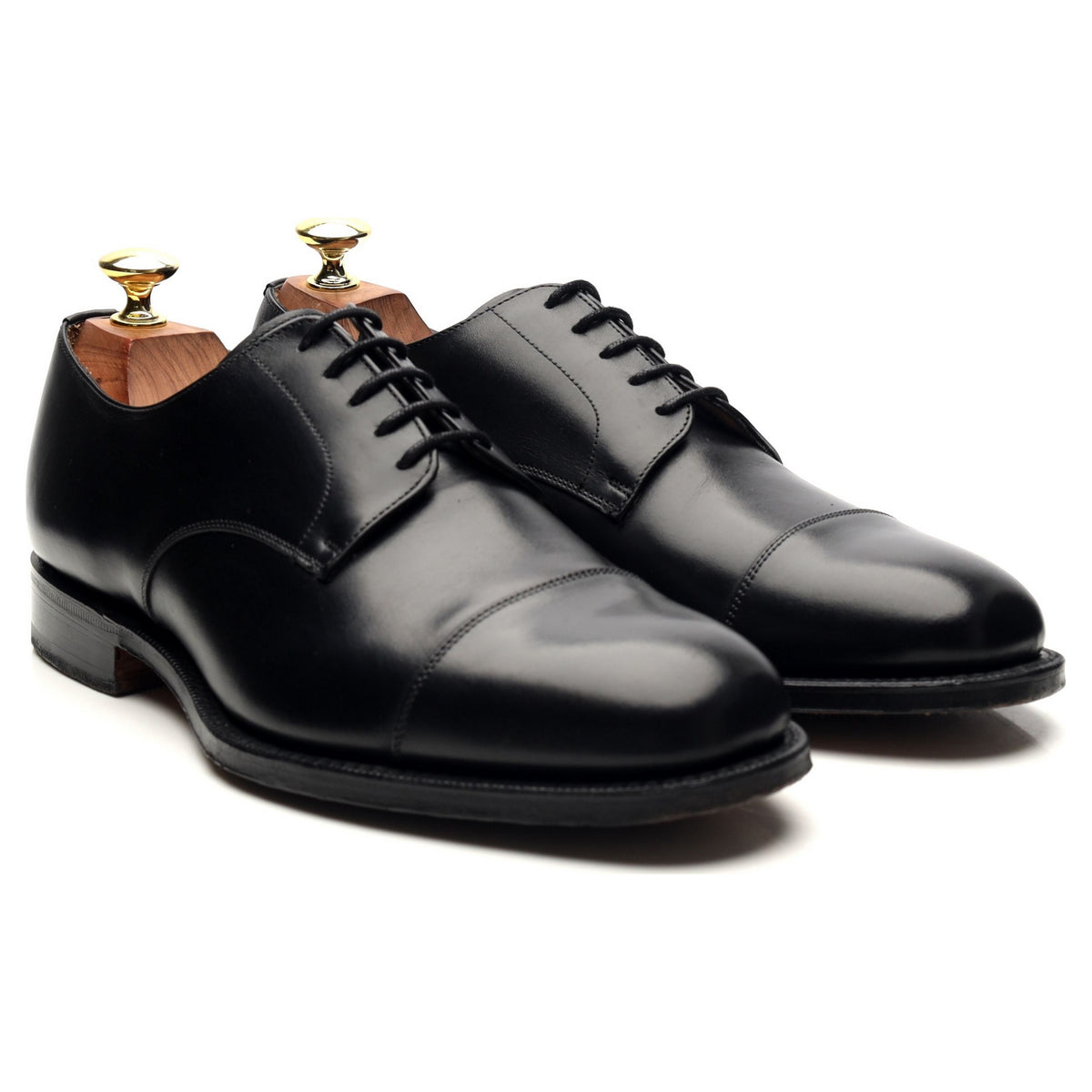 &#39;Cartmel&#39; Black Leather Derby UK 7 H