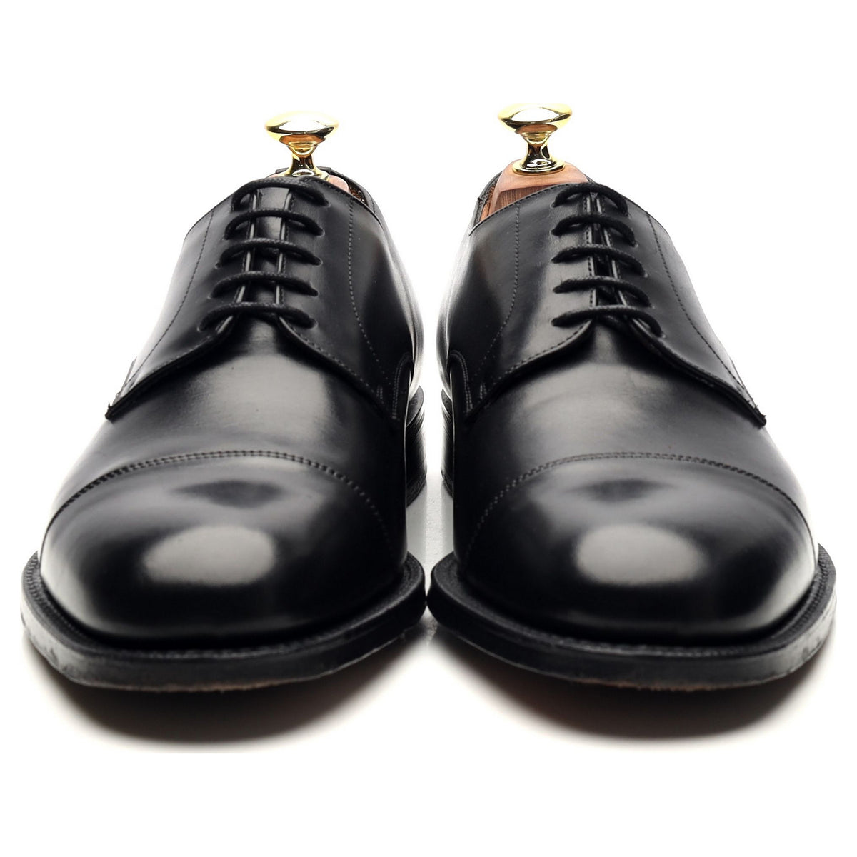 &#39;Cartmel&#39; Black Leather Derby UK 7 H