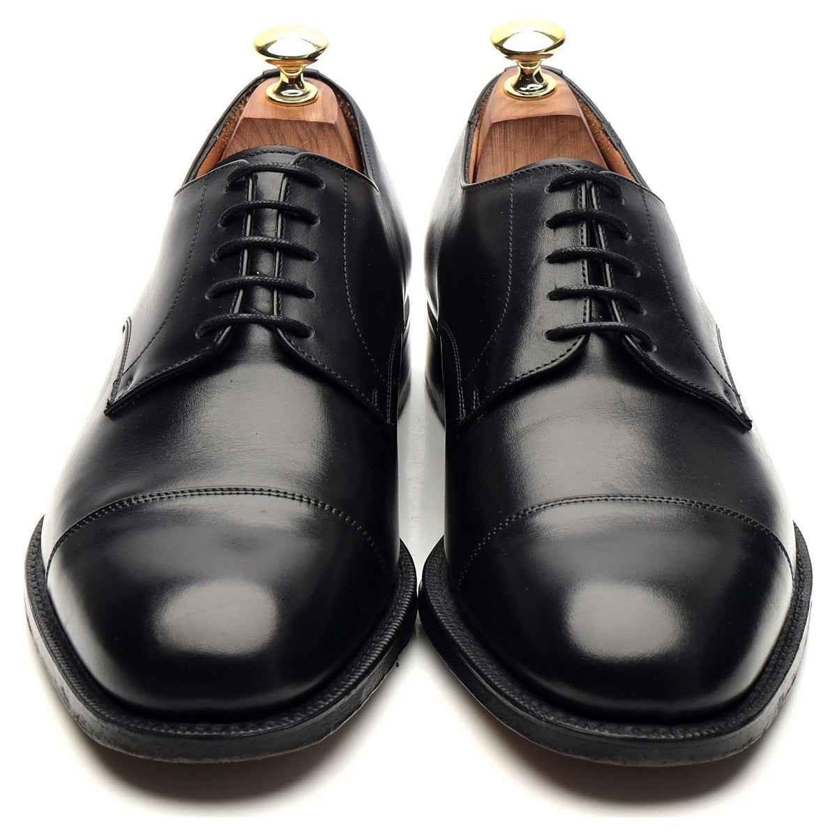 &#39;Cartmel&#39; Black Leather Derby UK 7 H