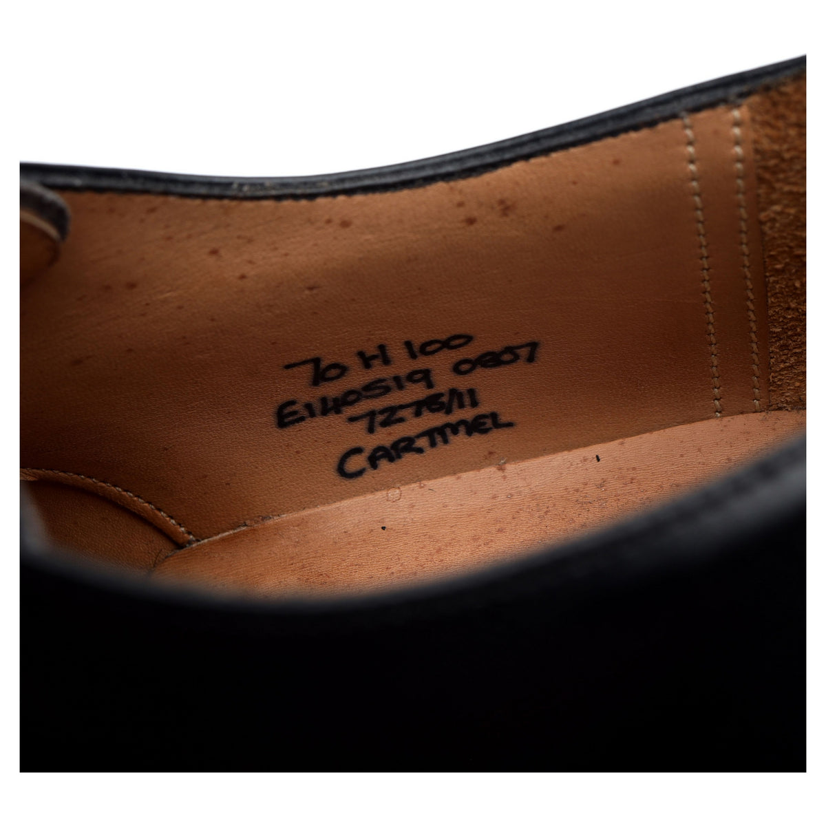 &#39;Cartmel&#39; Black Leather Derby UK 7 H