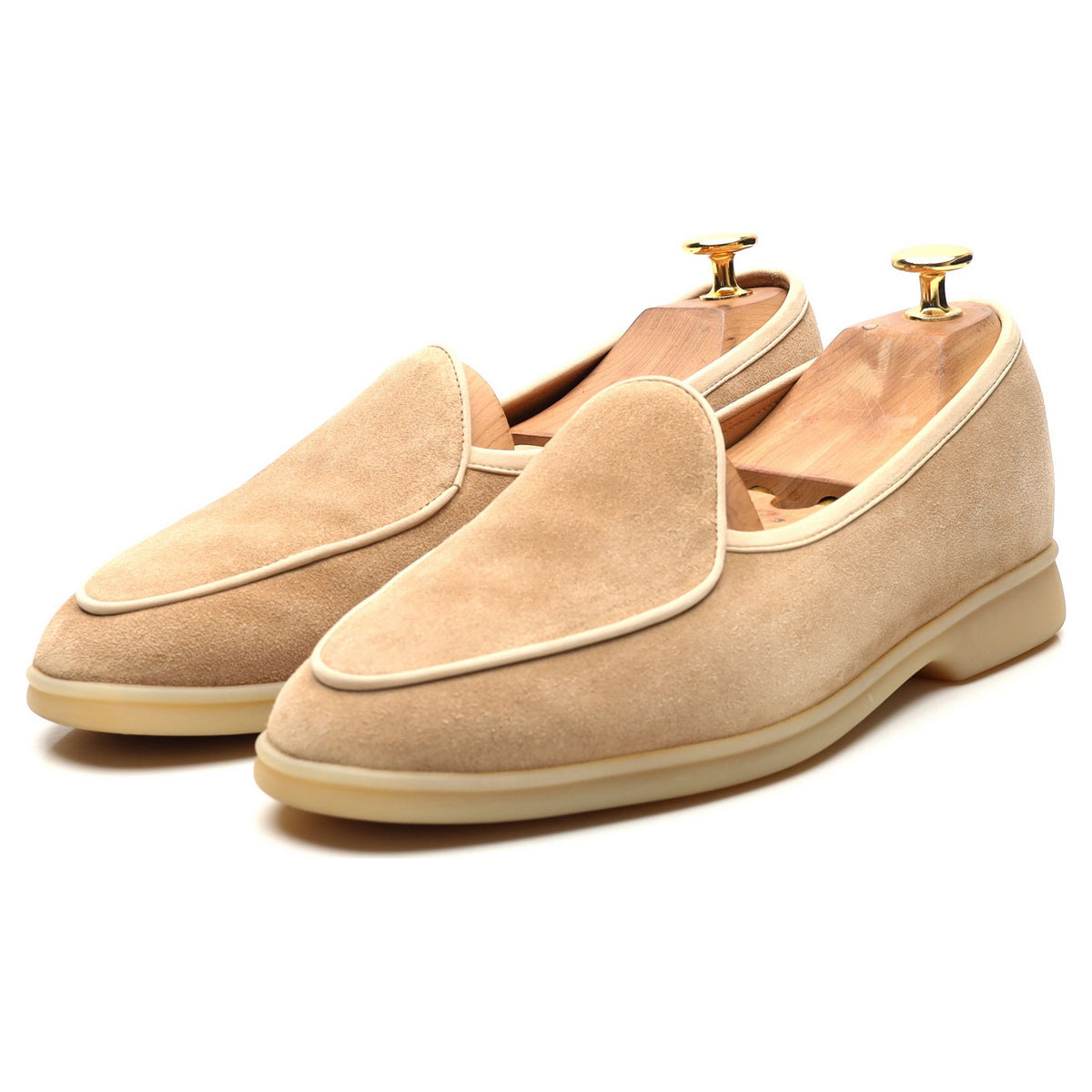 Women's 'Sagan Stride' Beige Suede Slip On Loafers UK UK
