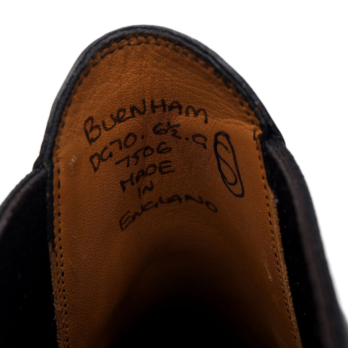 &#39;Burnham&#39; Black Patina Leather Chelsea Boots UK 6.5 G