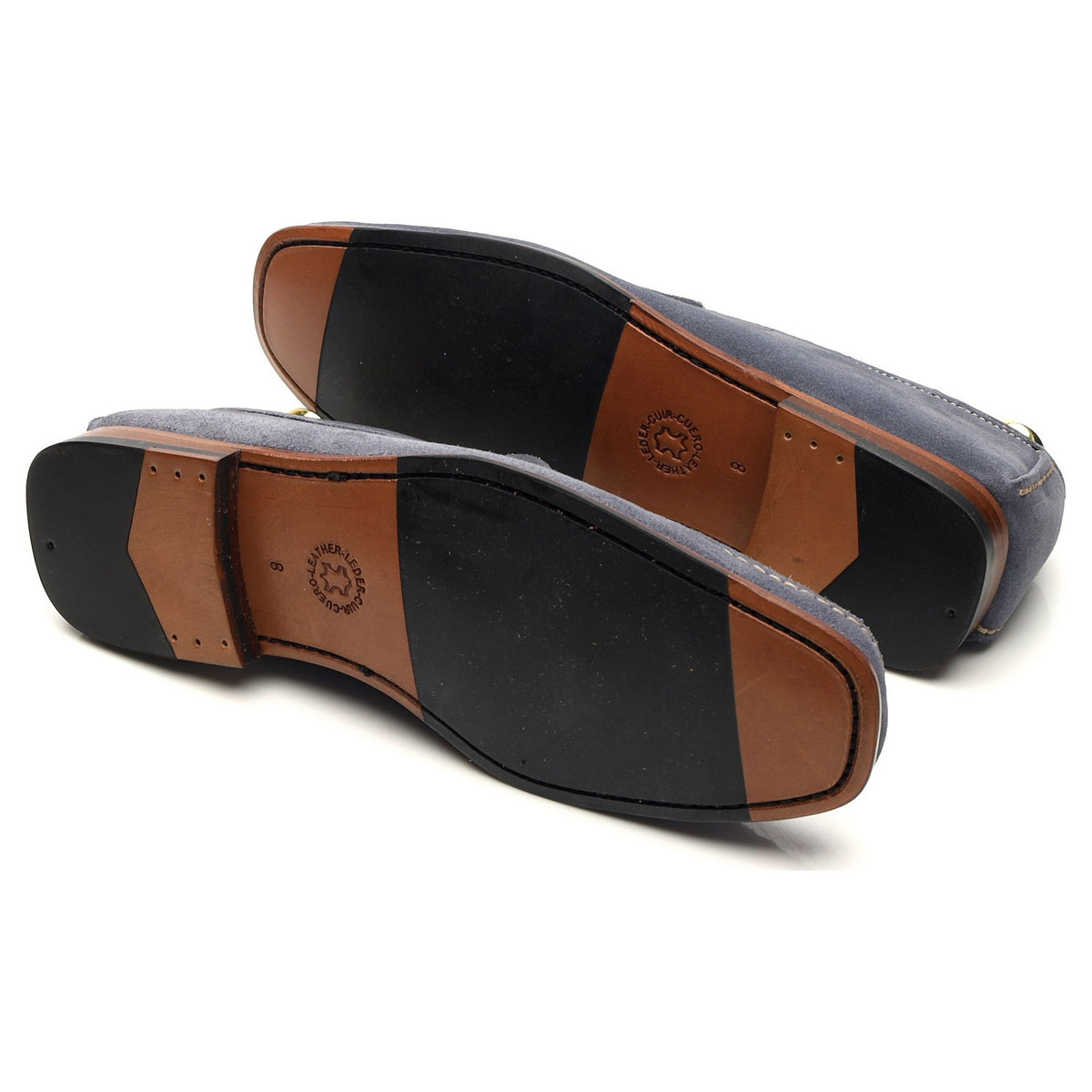 &#39;Venice&#39; Blue Suede Loafers UK 8 F