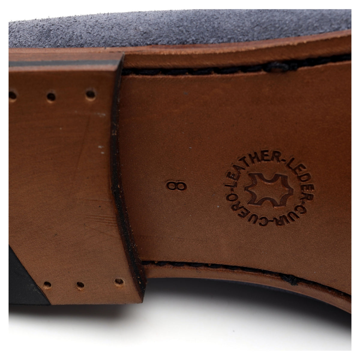 &#39;Venice&#39; Blue Suede Loafers UK 8 F