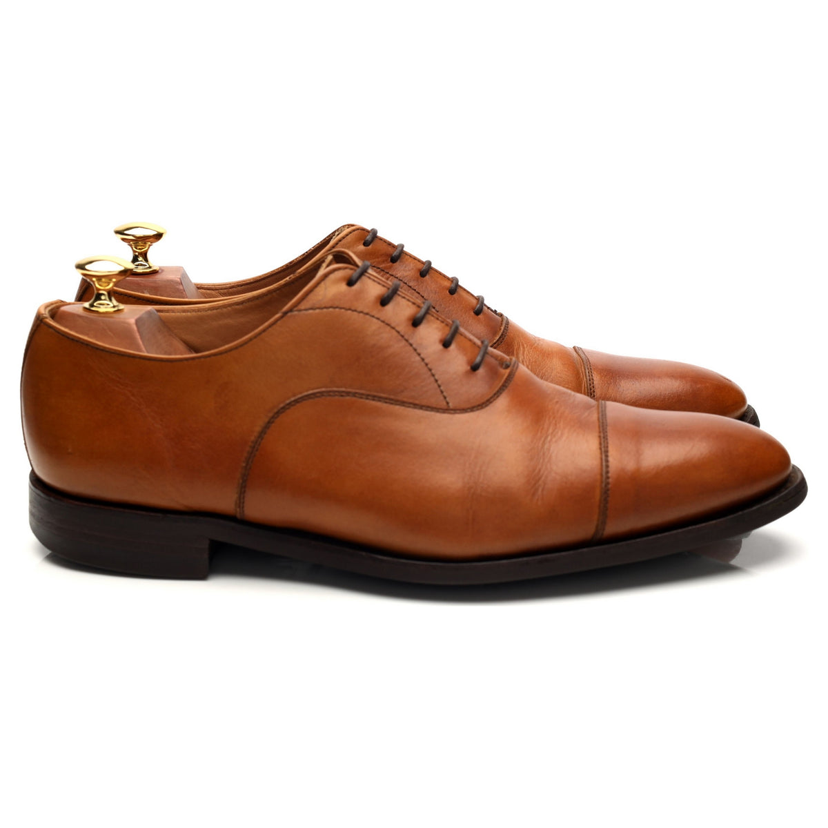 Herring Tan Brown Leather Oxford UK 9.5 F