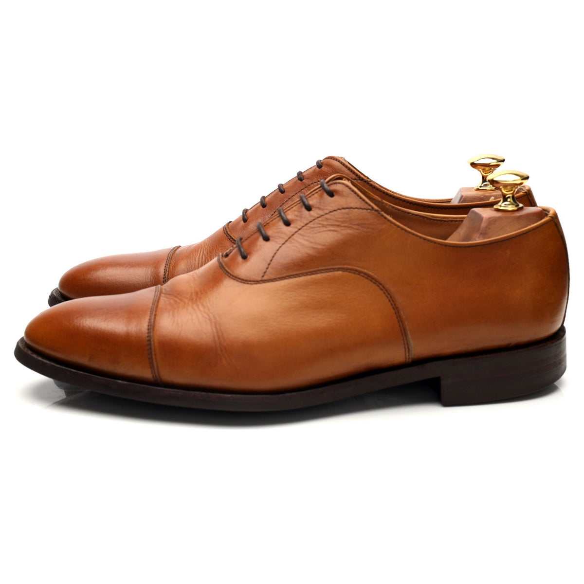 Herring Tan Brown Leather Oxford UK 9.5 F