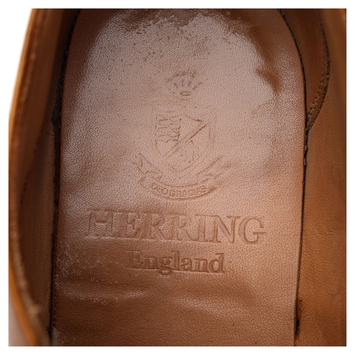Herring Tan Brown Leather Oxford UK 9.5 F