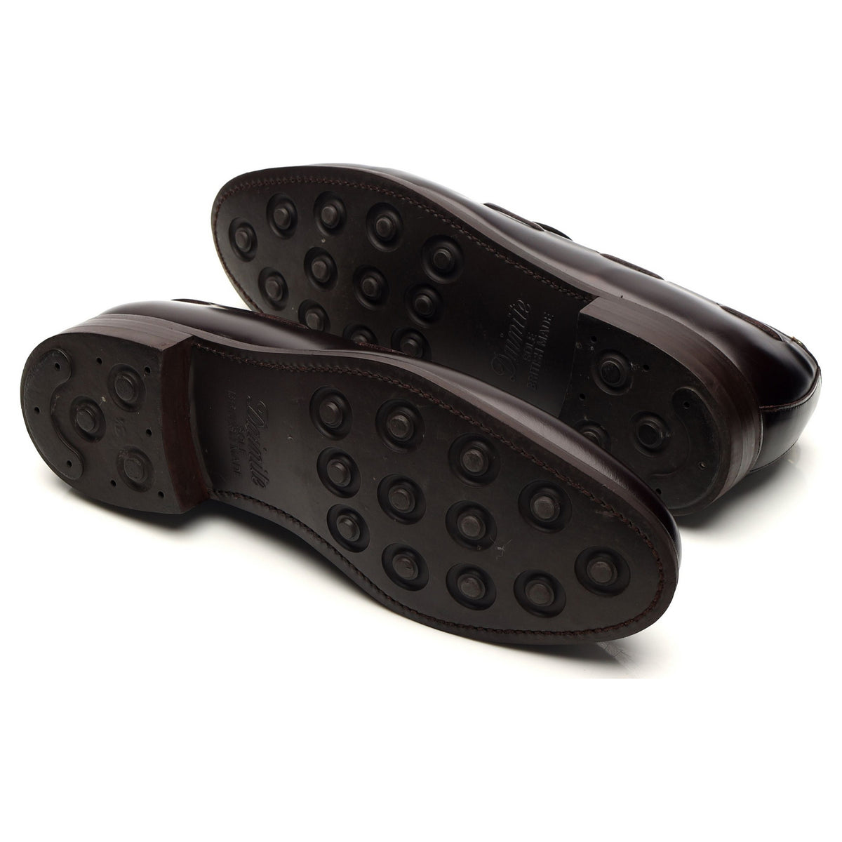 &#39;8491-K7&#39; Dark Brown Leather Tassel Loafers UK 9.5