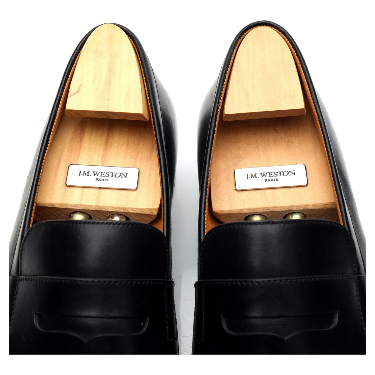 Black Leather Loafers 10 E UK 10.5