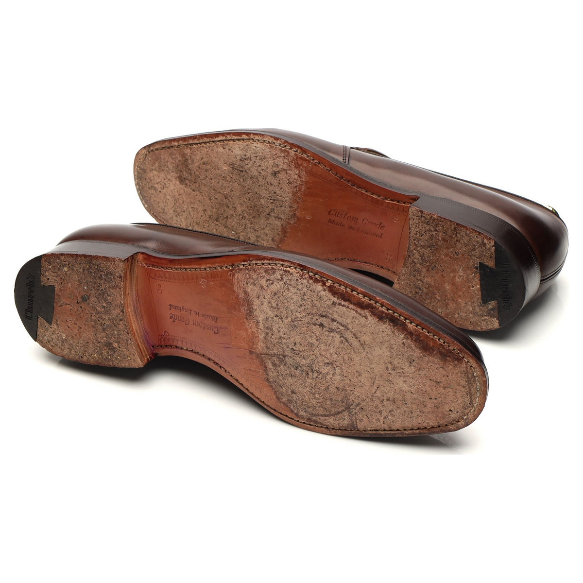 &#39;Harrow&#39; Dark Brown Leather Tassel Loafers UK 9 G