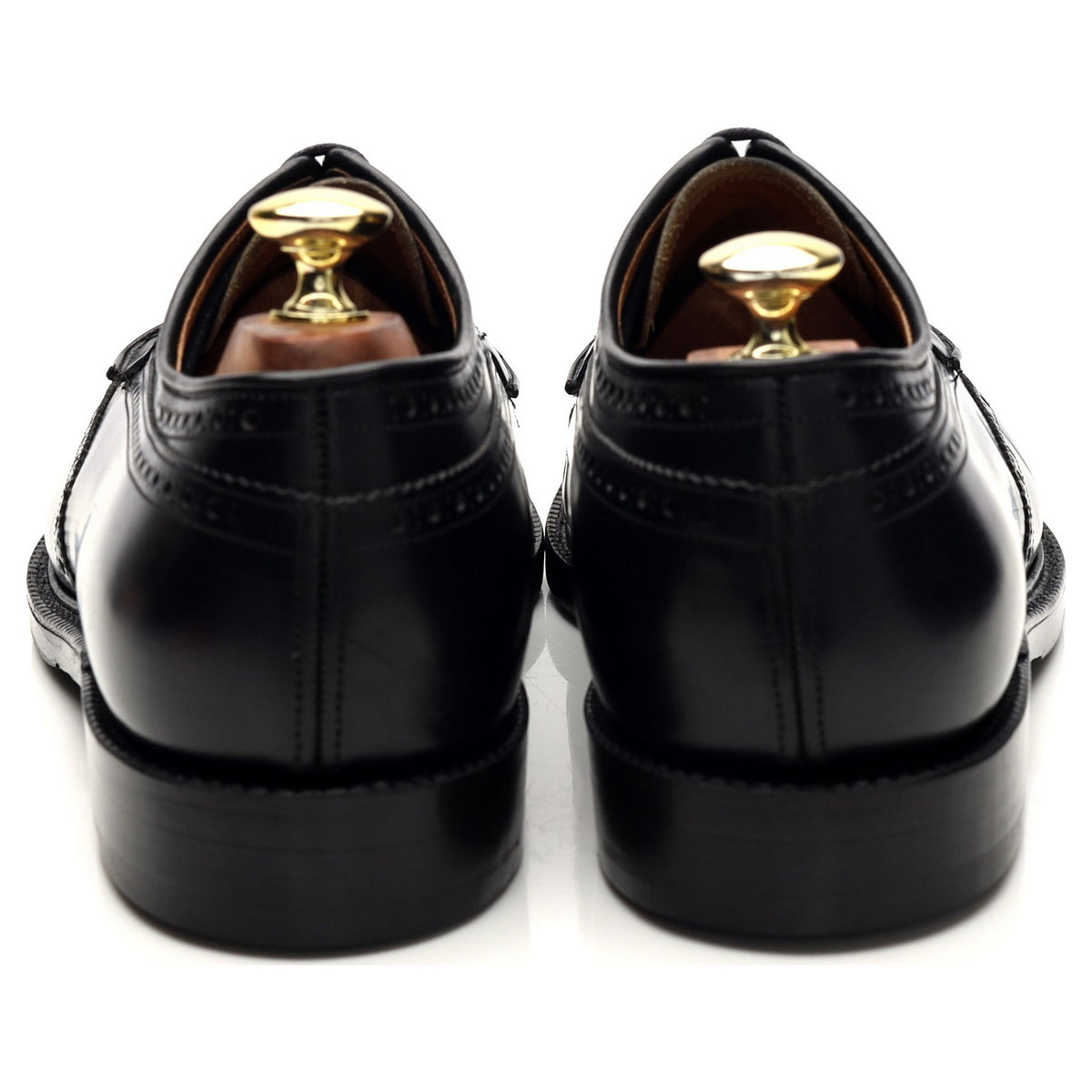 &#39;Grafton&#39; Black Leather Derby Brogues UK 8.5 F