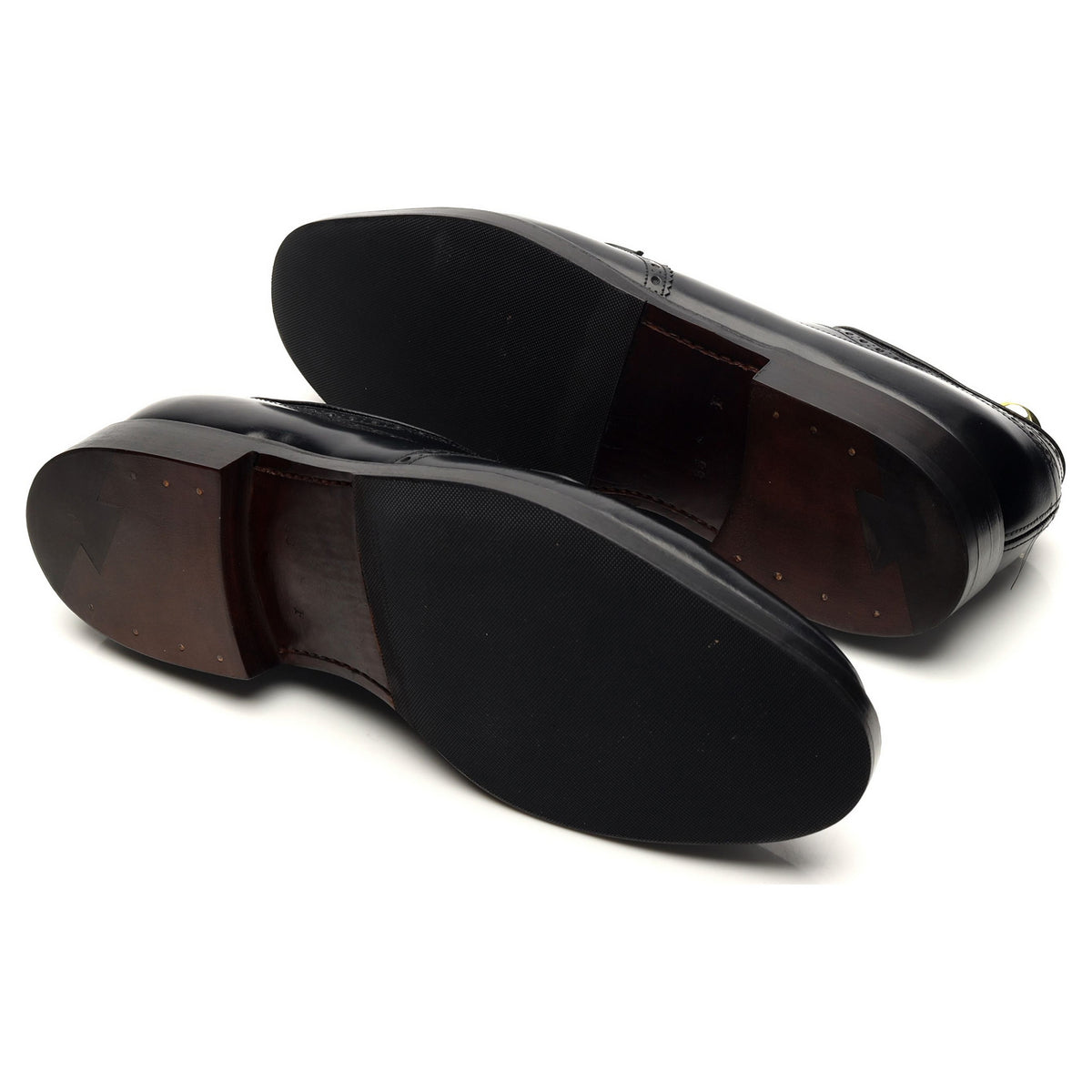 &#39;Grafton&#39; Black Leather Derby Brogues UK 8.5 F