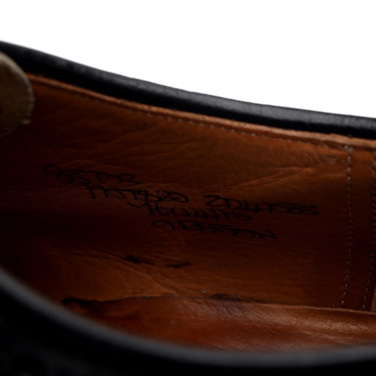 &#39;Grafton&#39; Black Leather Derby Brogues UK 8.5 F