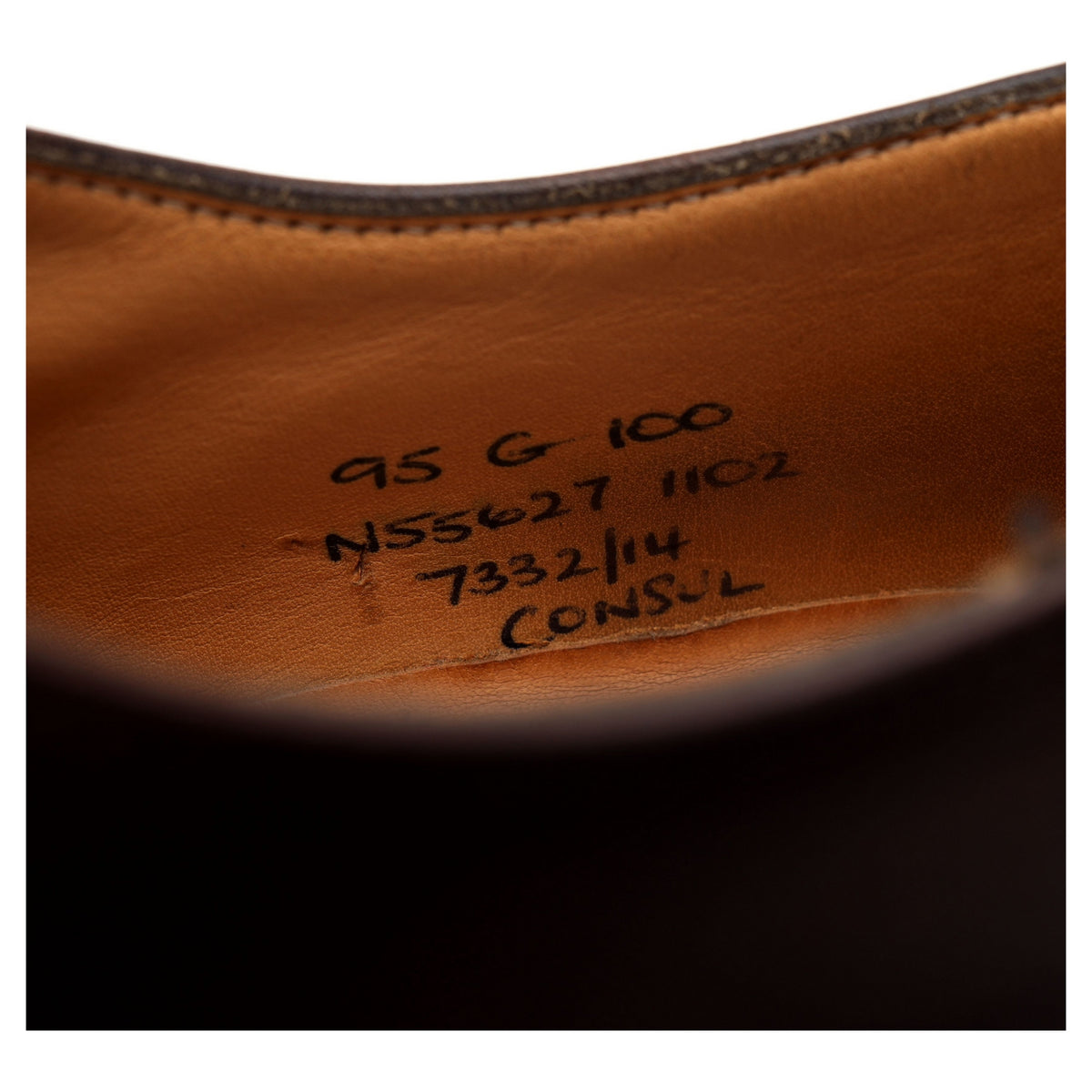 &#39;Consul&#39; Brown Leather Oxford UK 9.5 G
