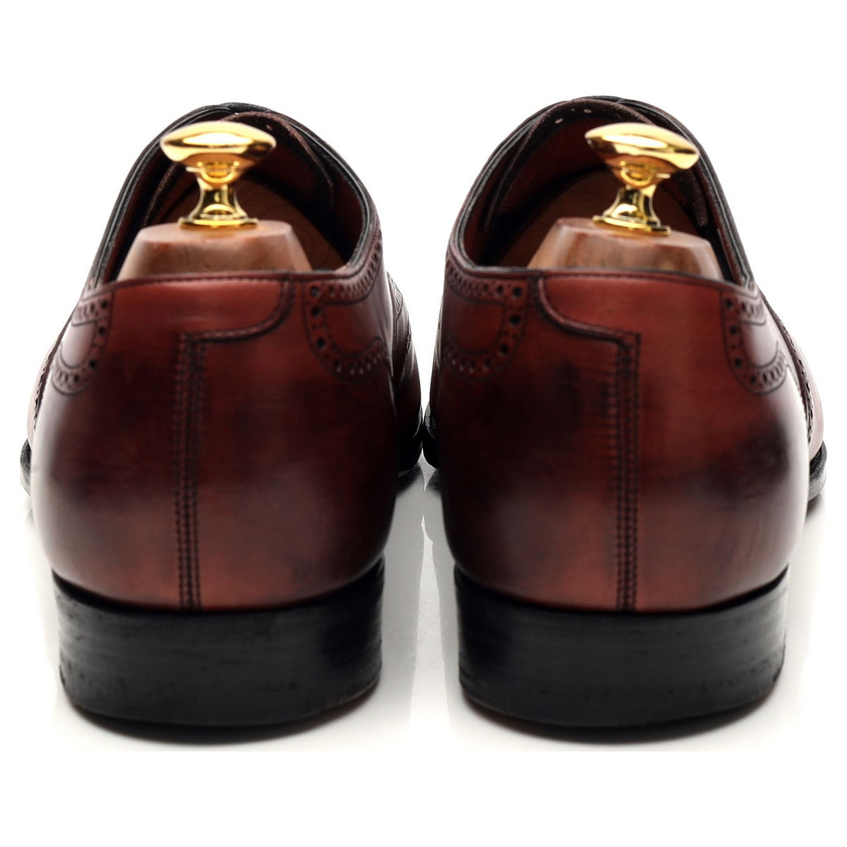 &#39;Inverness&#39; Burgundy Leather Oxford Brogues UK 10 E
