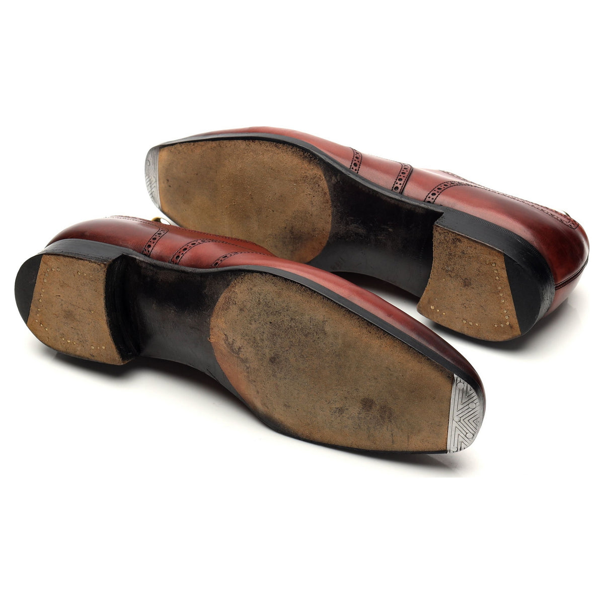 &#39;Inverness&#39; Burgundy Leather Oxford Brogues UK 10 E