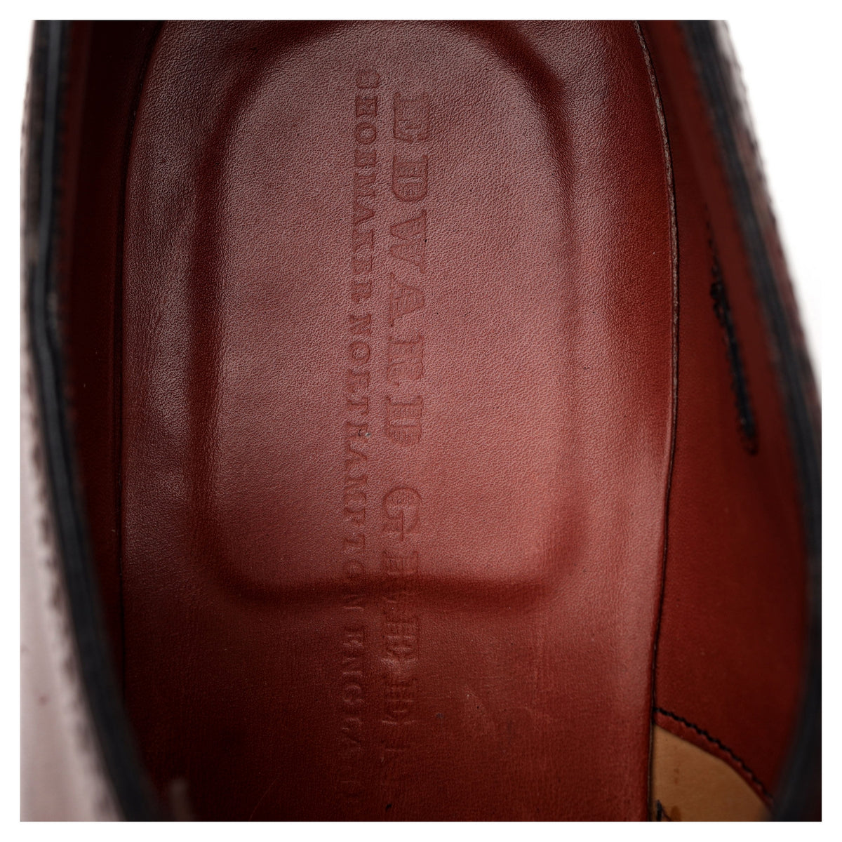 &#39;Inverness&#39; Burgundy Leather Oxford Brogues UK 10 E