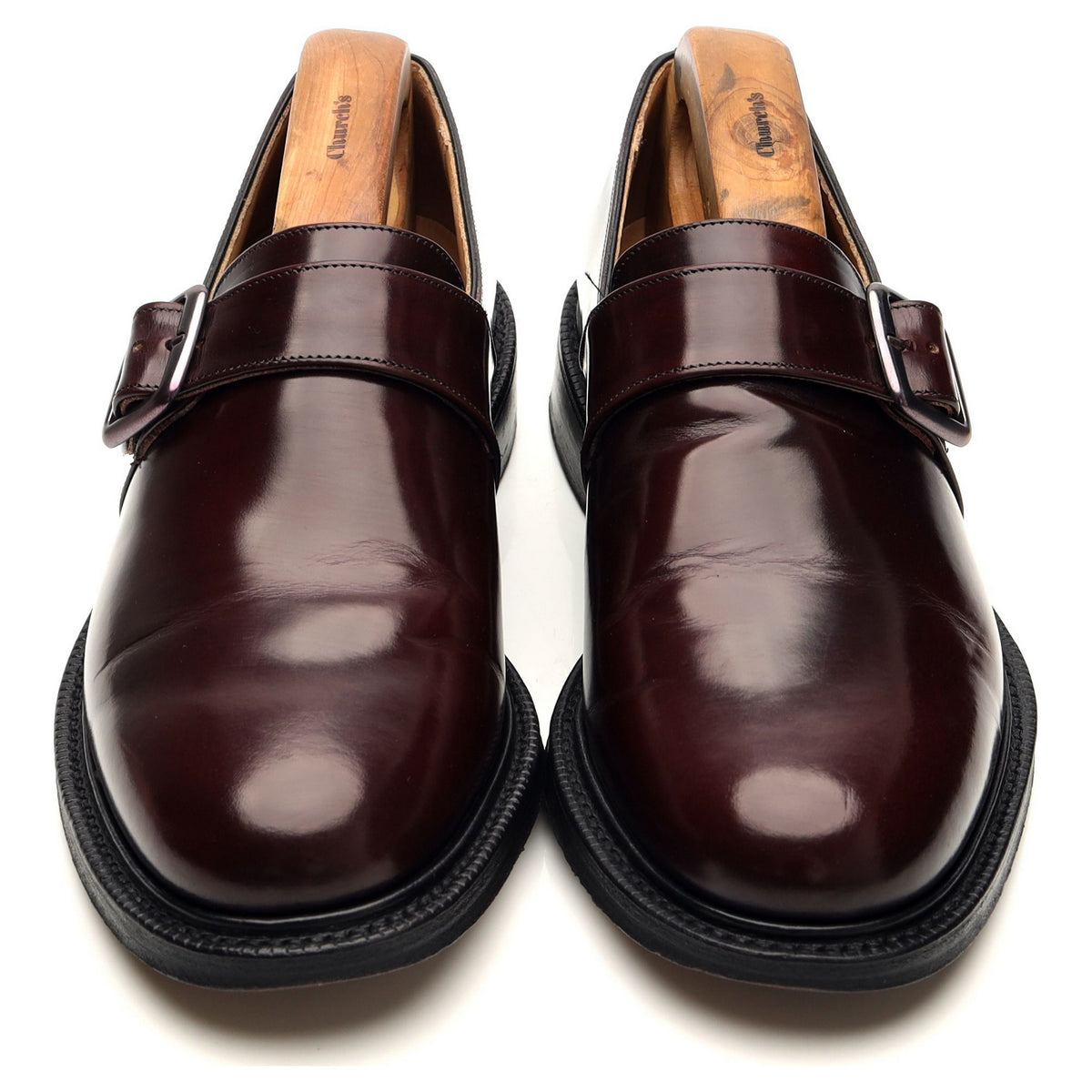 &#39;Wrexham&#39; Burgundy Leather Monk Strap UK 6 F