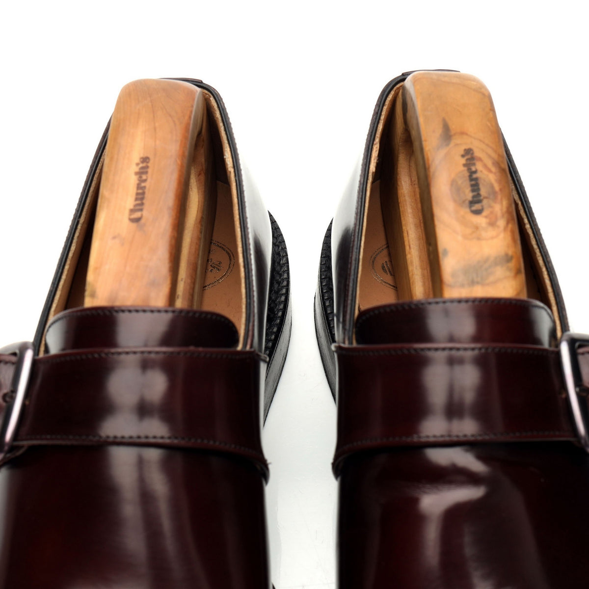 &#39;Wrexham&#39; Burgundy Leather Monk Strap UK 6 F