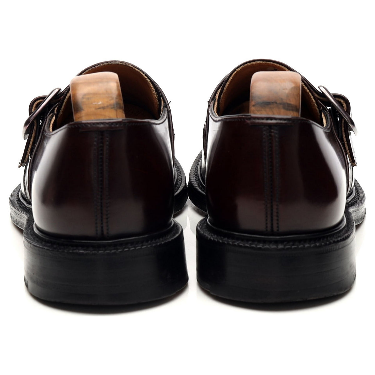 &#39;Wrexham&#39; Burgundy Leather Monk Strap UK 6 F