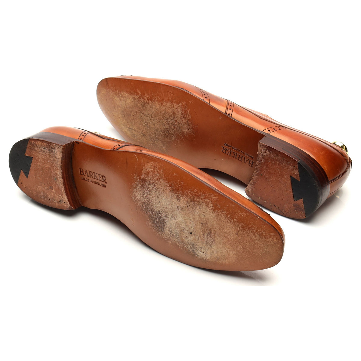 Tan Brown Leather Derby Brogues UK 8 F