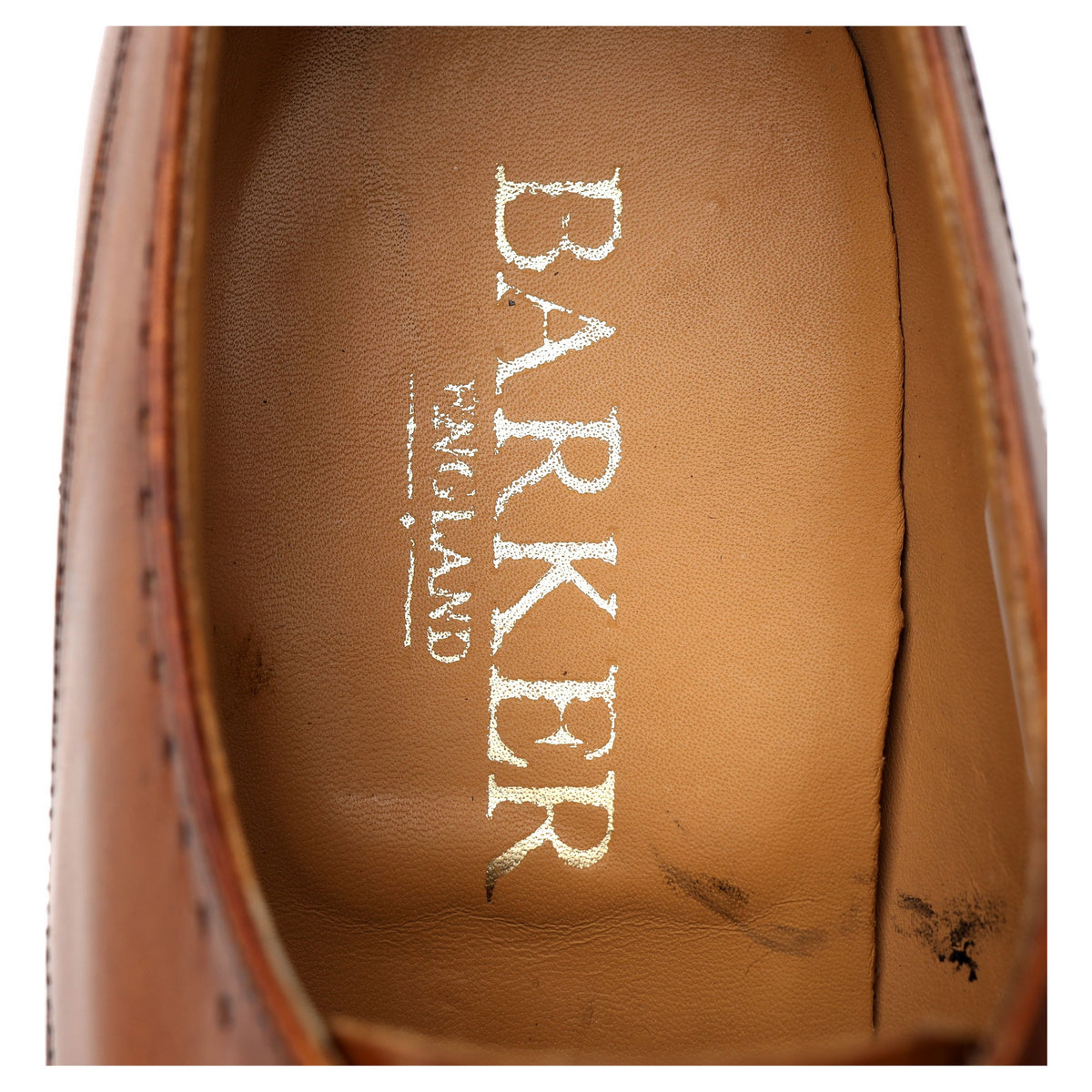 Tan Brown Leather Derby Brogues UK 8 F