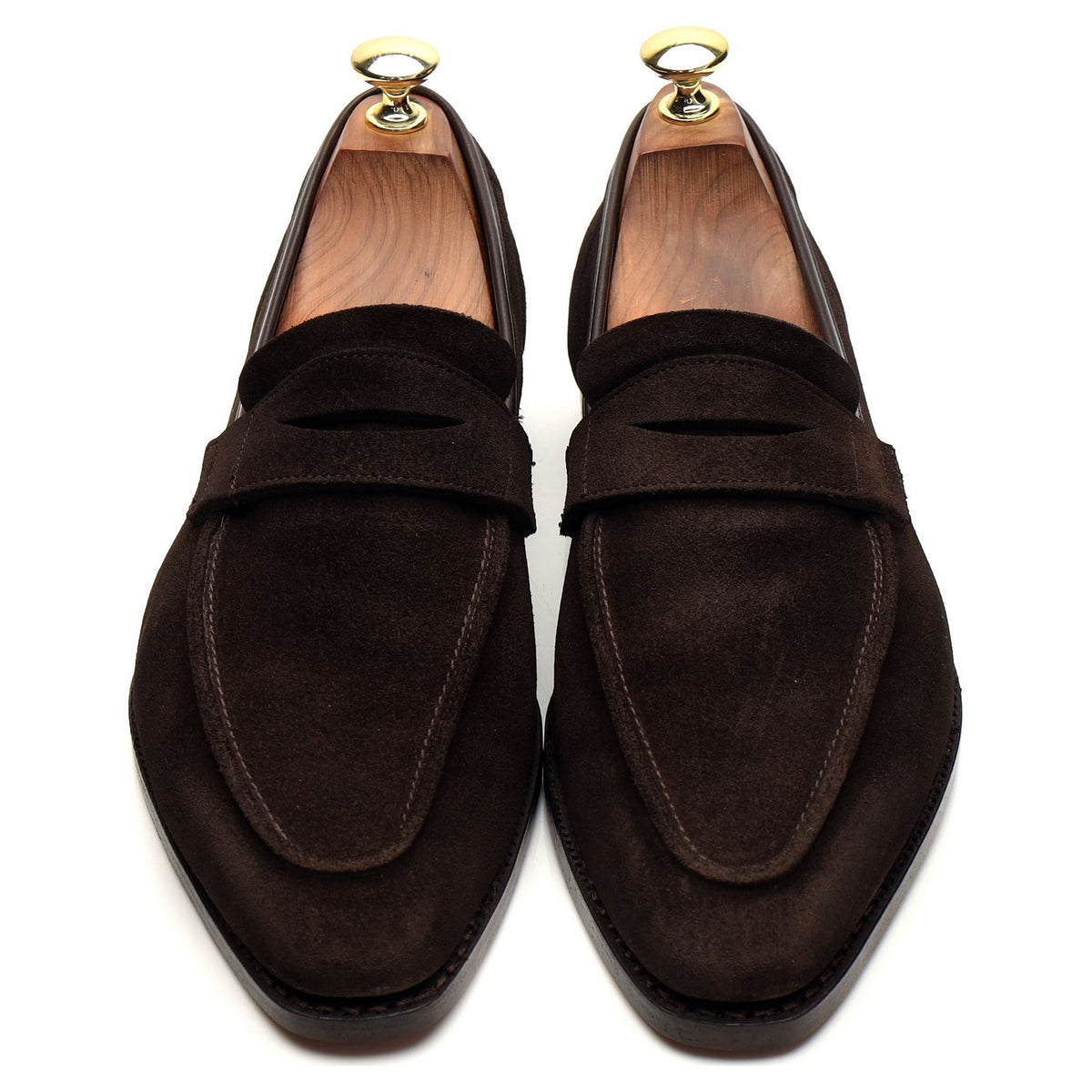 &#39;George&#39; Dark Brown Suede Loafers UK 7.5 E
