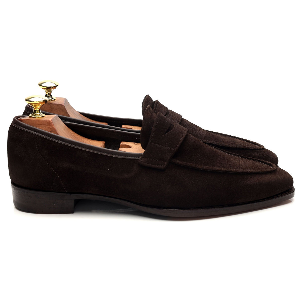 &#39;George&#39; Dark Brown Suede Loafers UK 7.5 E