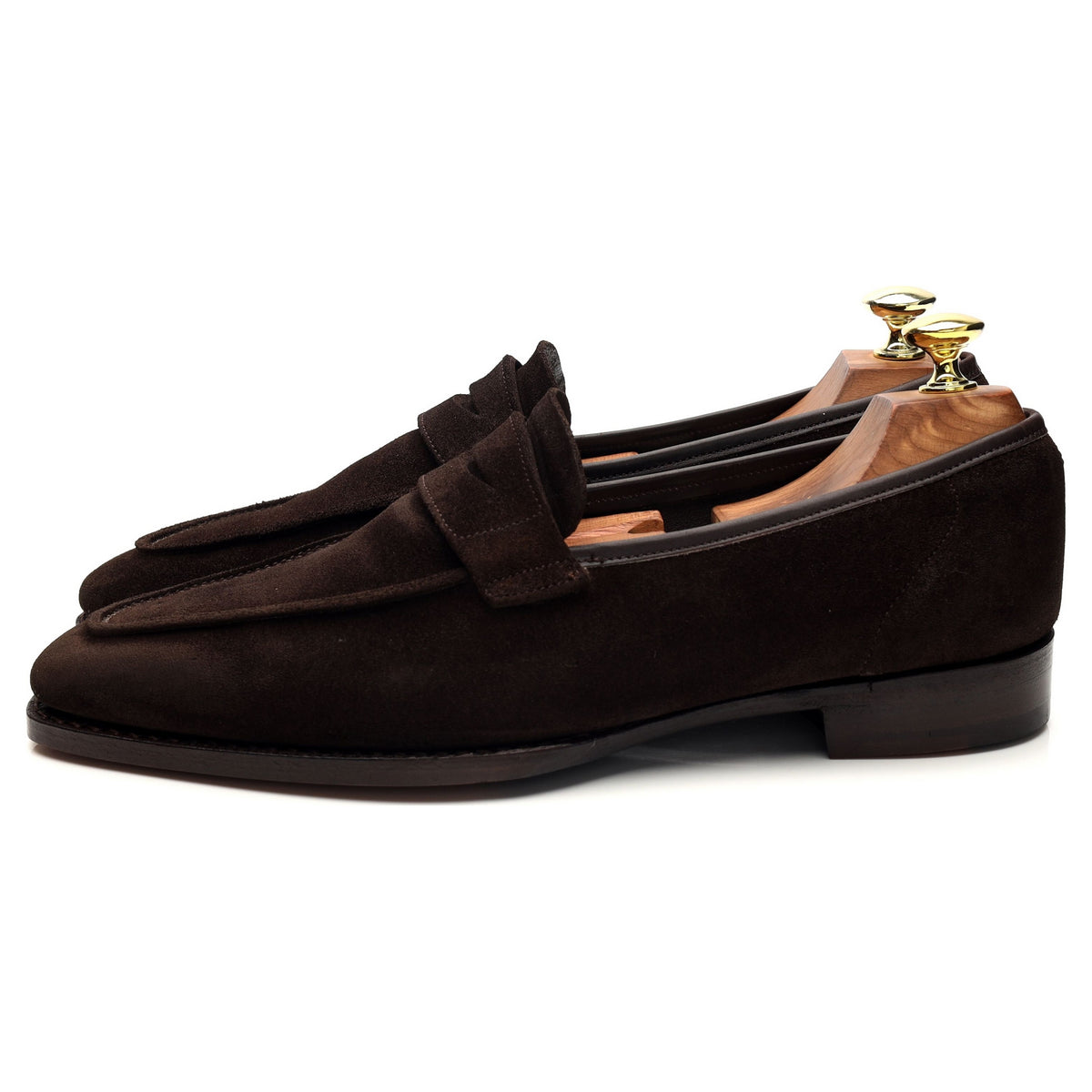 &#39;George&#39; Dark Brown Suede Loafers UK 7.5 E