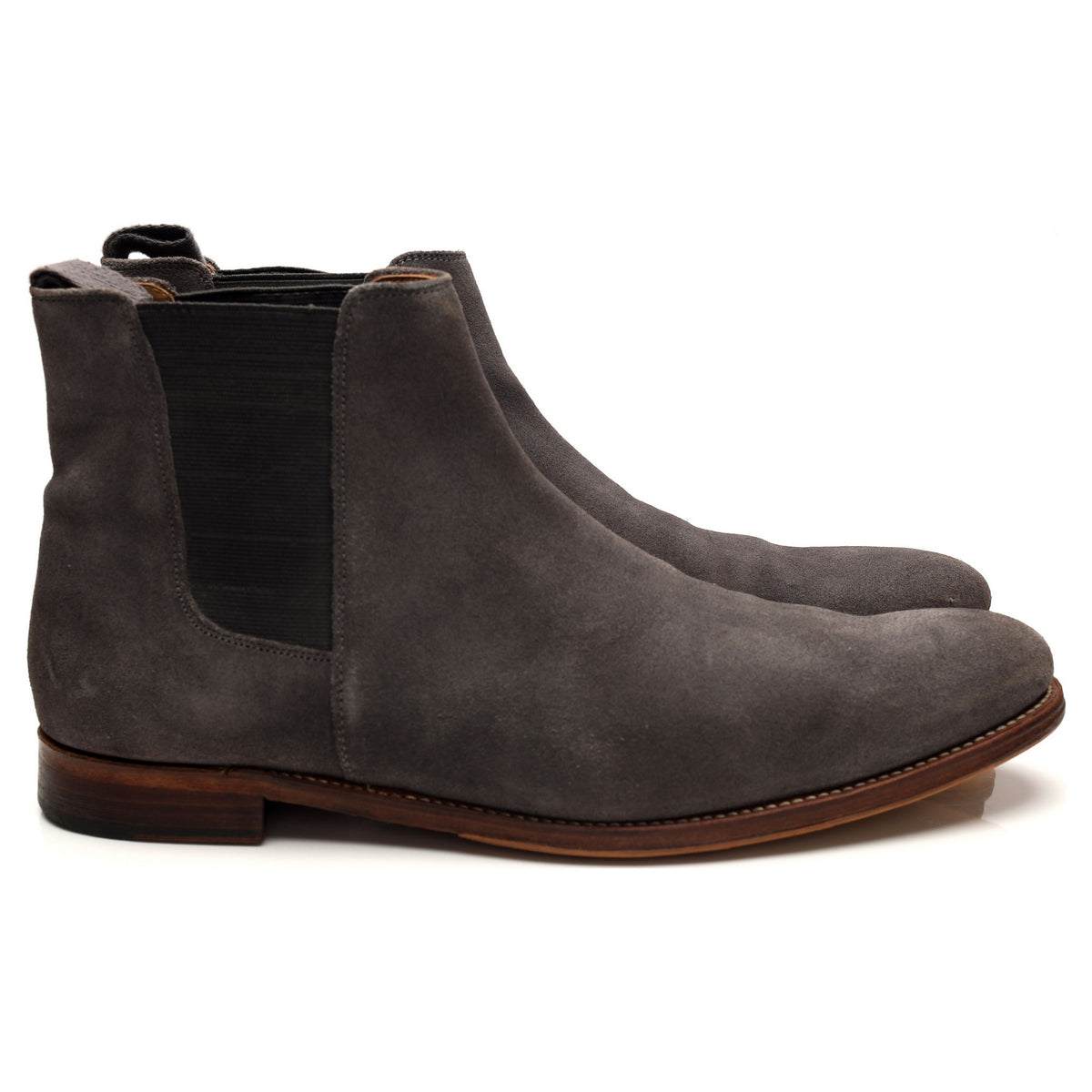 &#39;Declan&#39; Grey Suede Chelsea Boots UK 12 F