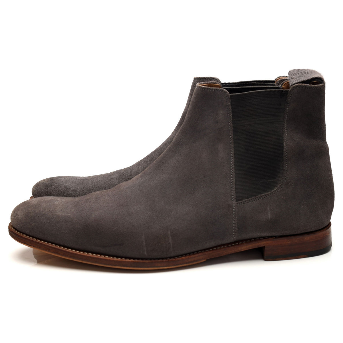 &#39;Declan&#39; Grey Suede Chelsea Boots UK 12 F