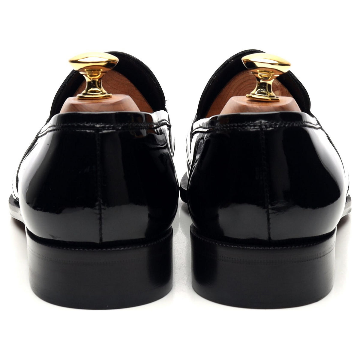 &#39;Ettrick&#39; Black Patent Leather Loafers UK 6.5