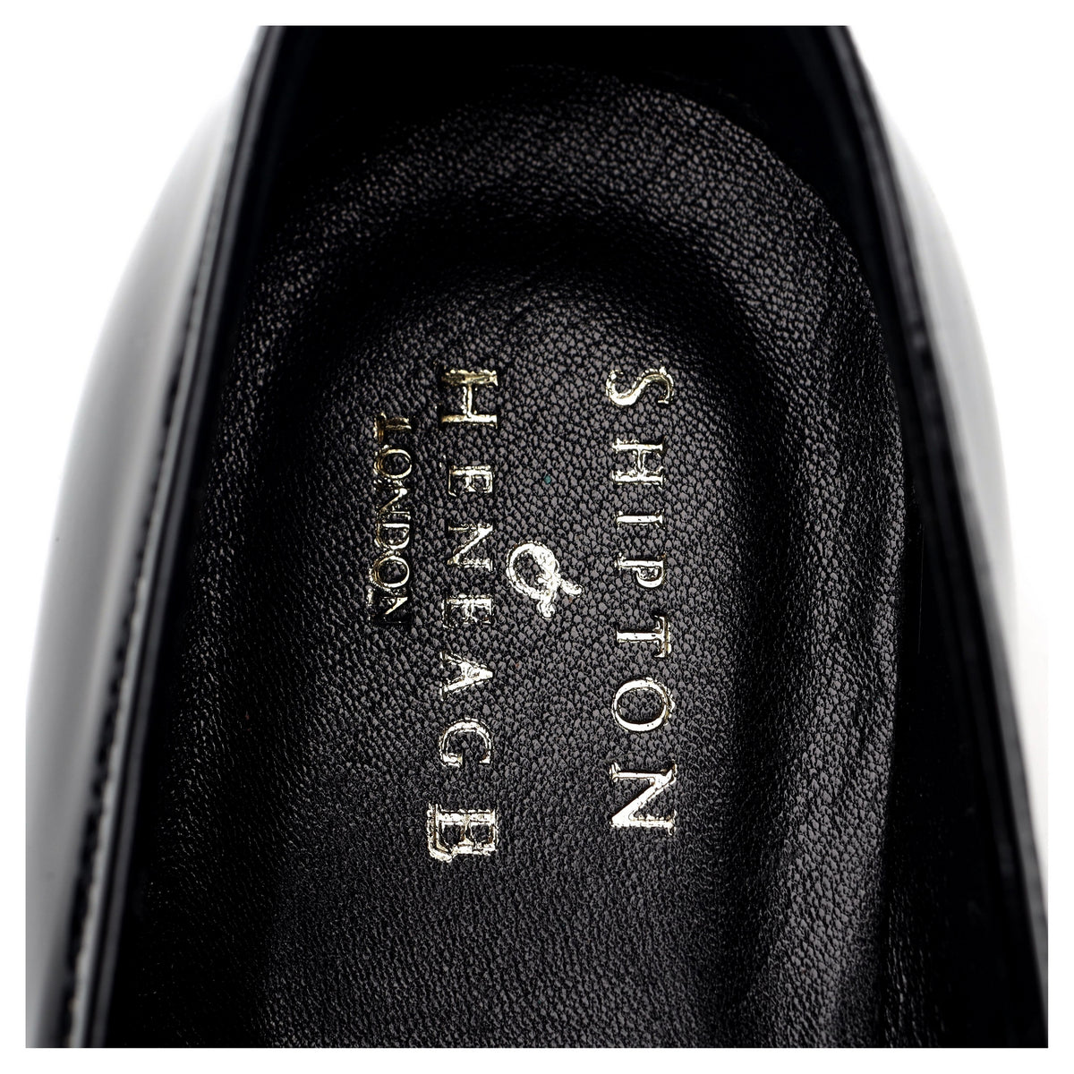 &#39;Ettrick&#39; Black Patent Leather Loafers UK 6.5