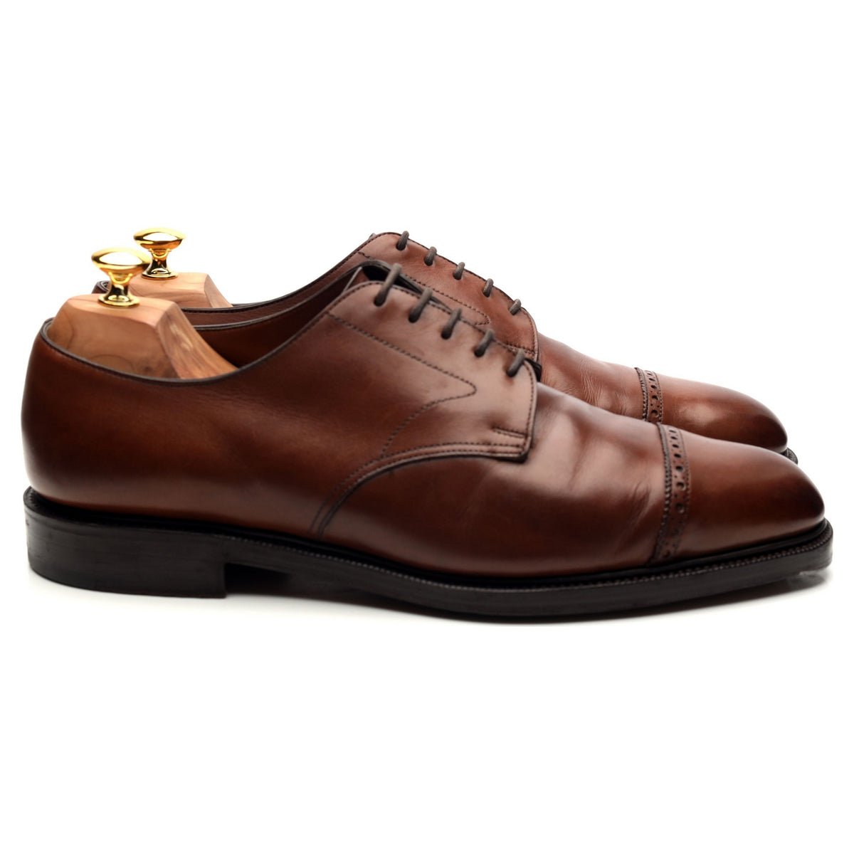 &#39;Dundee&#39; Dark Brown Leather Derby UK 11 F