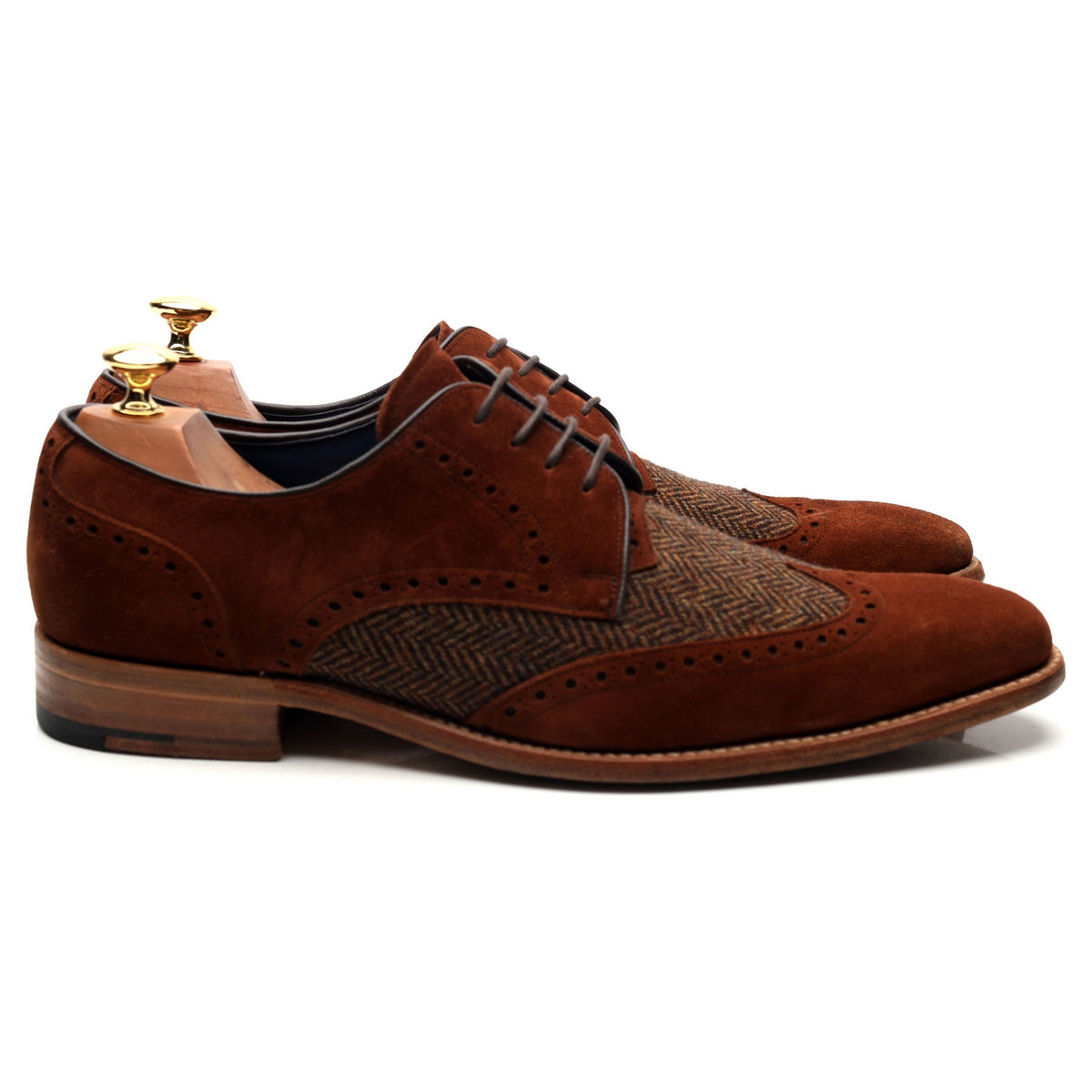 &#39;Jackson&#39; Brown Leather Derby UK 9 F