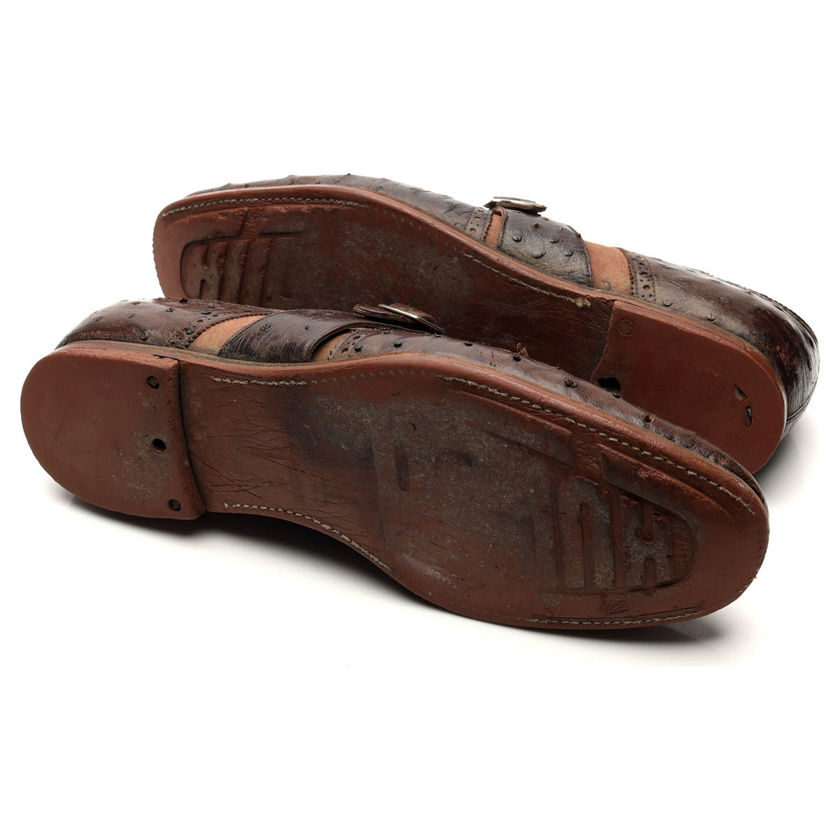 &#39;Shanghai&#39; Dark Brown Leather Monk Strap UK 9 F