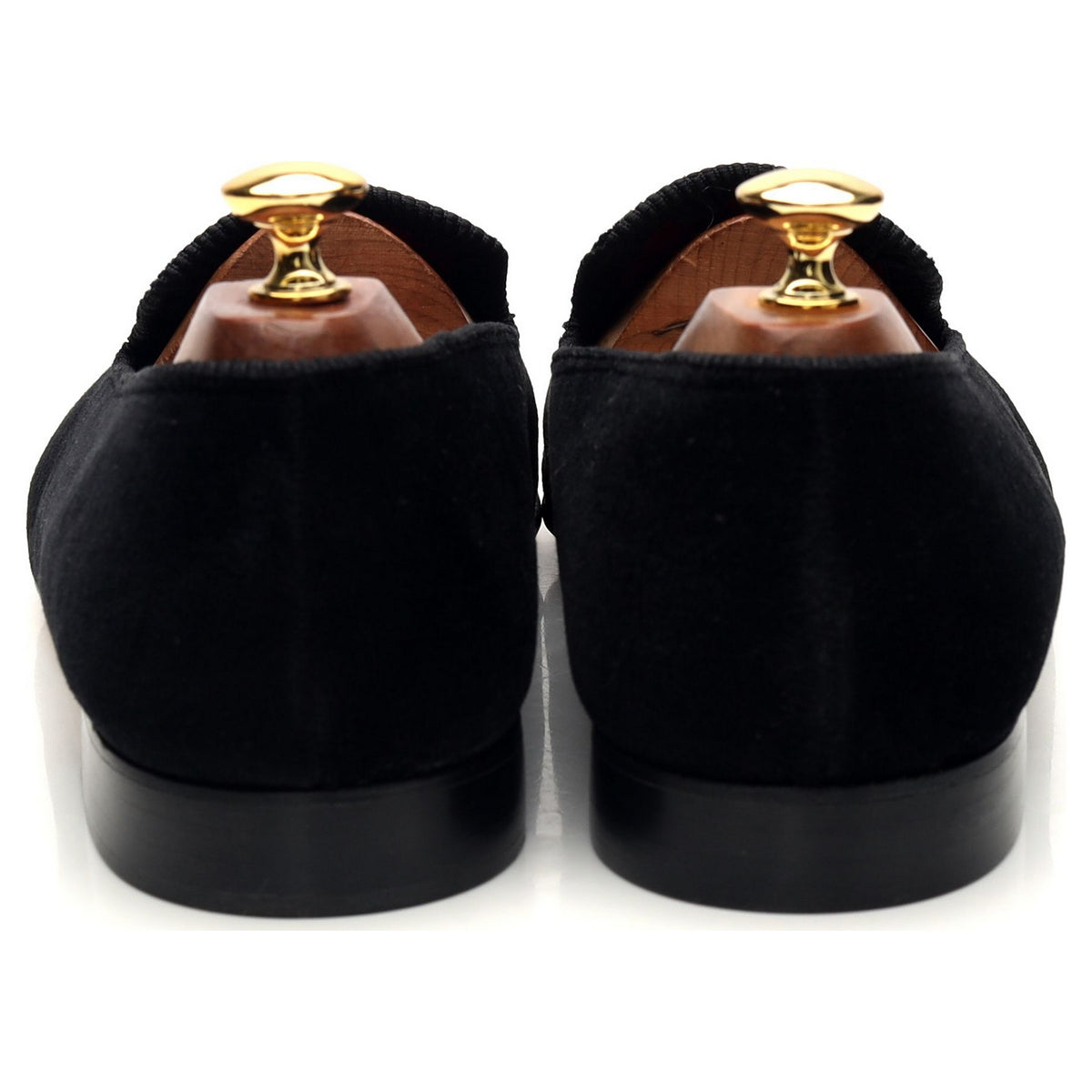 &#39;Sovereign&#39; Black Velvet Slippers UK 9.5 F