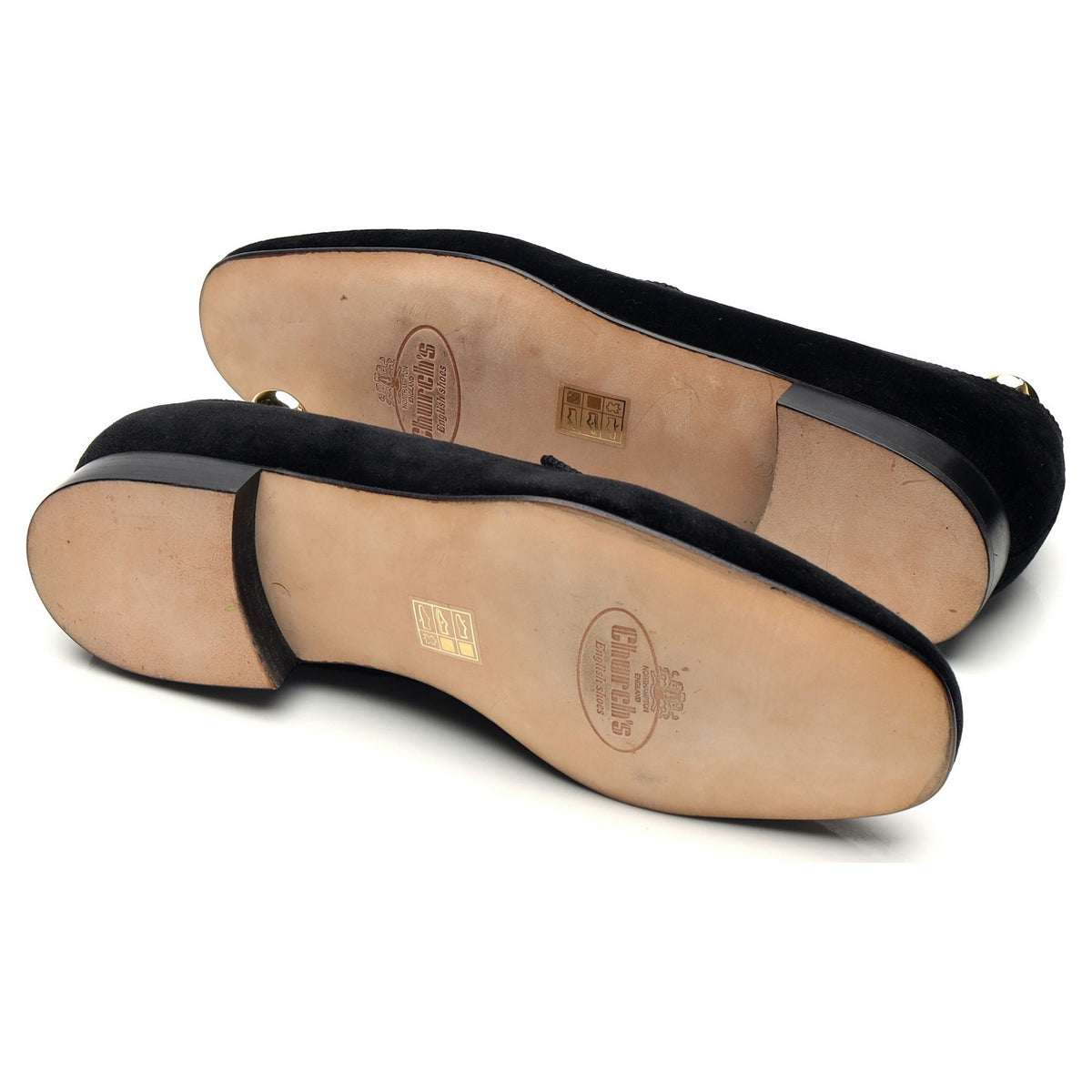 &#39;Sovereign&#39; Black Velvet Slippers UK 9.5 F
