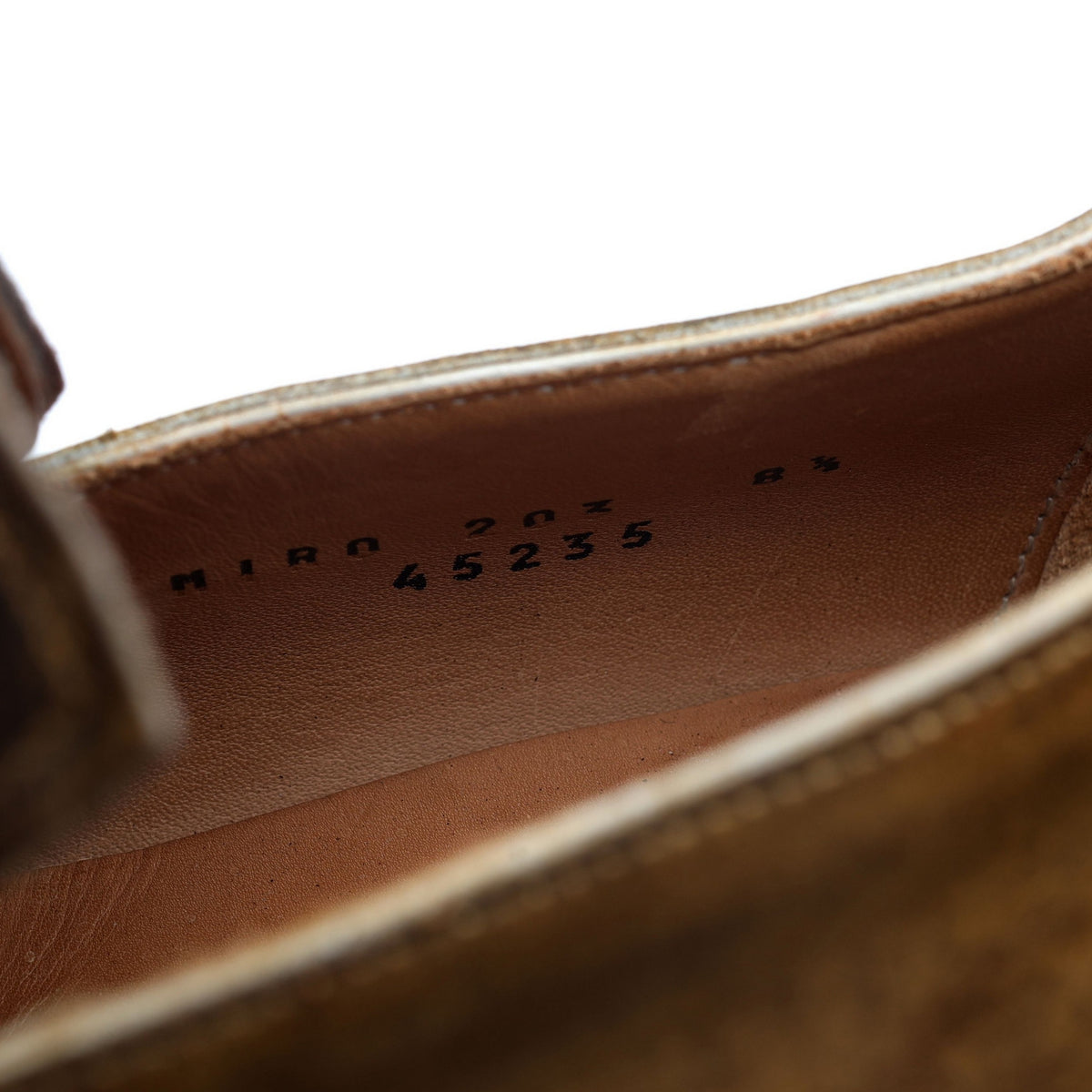 &#39;Miro&#39; Tan Brown Patina Leather Loafers UK 8.5