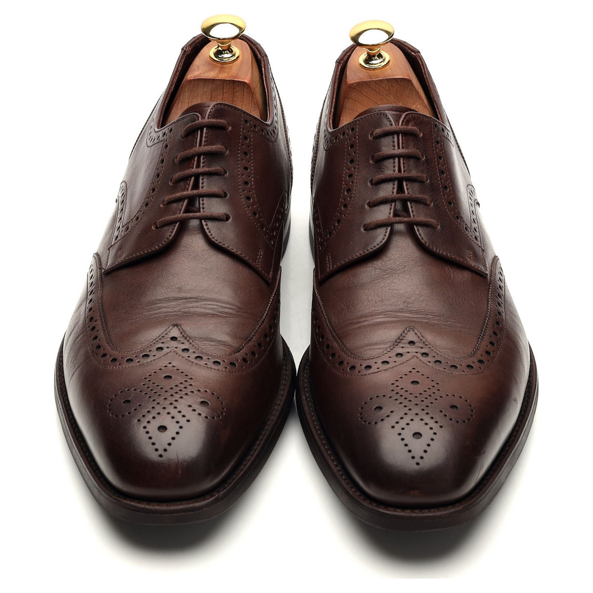 1880 &#39;Wembley&#39; Brown Leather Derby Brogues UK 9.5 G