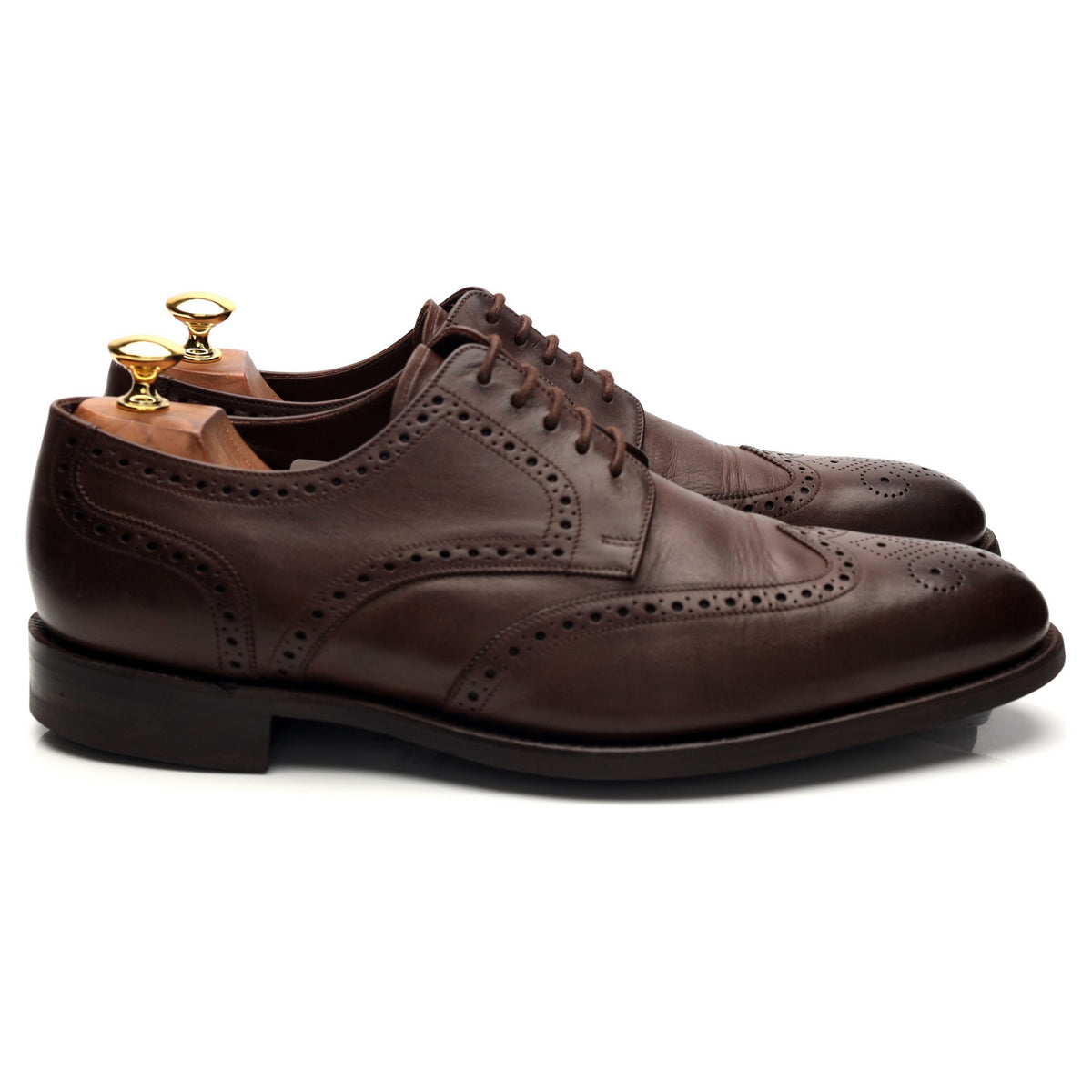 1880 &#39;Wembley&#39; Brown Leather Derby Brogues UK 9.5 G