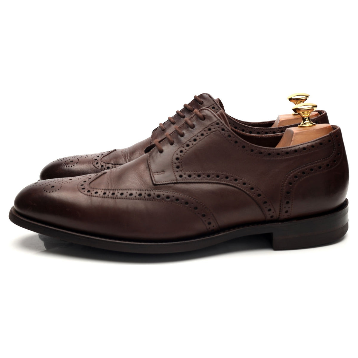 1880 &#39;Wembley&#39; Brown Leather Derby Brogues UK 9.5 G
