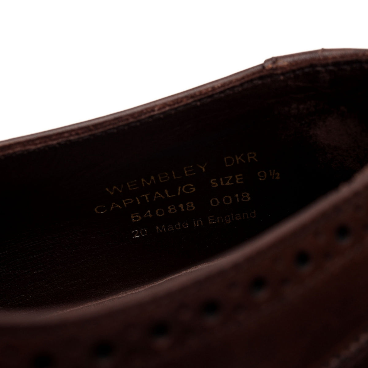 1880 &#39;Wembley&#39; Brown Leather Derby Brogues UK 9.5 G