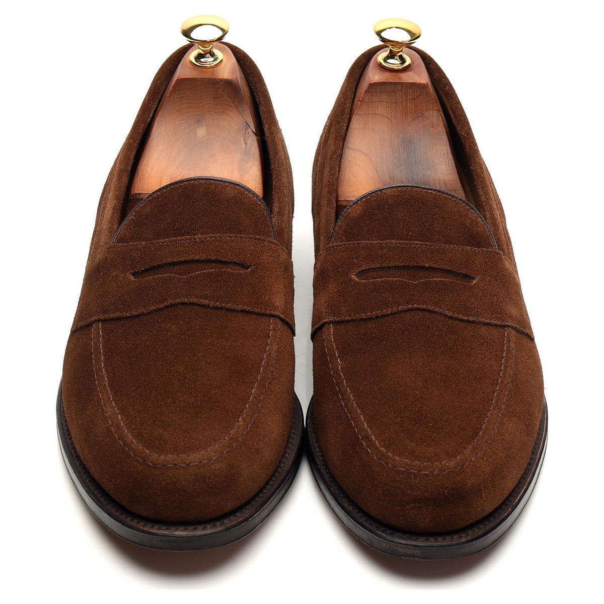 &#39;Eton&#39; Snuff Brown Suede Loafers UK 10.5 F
