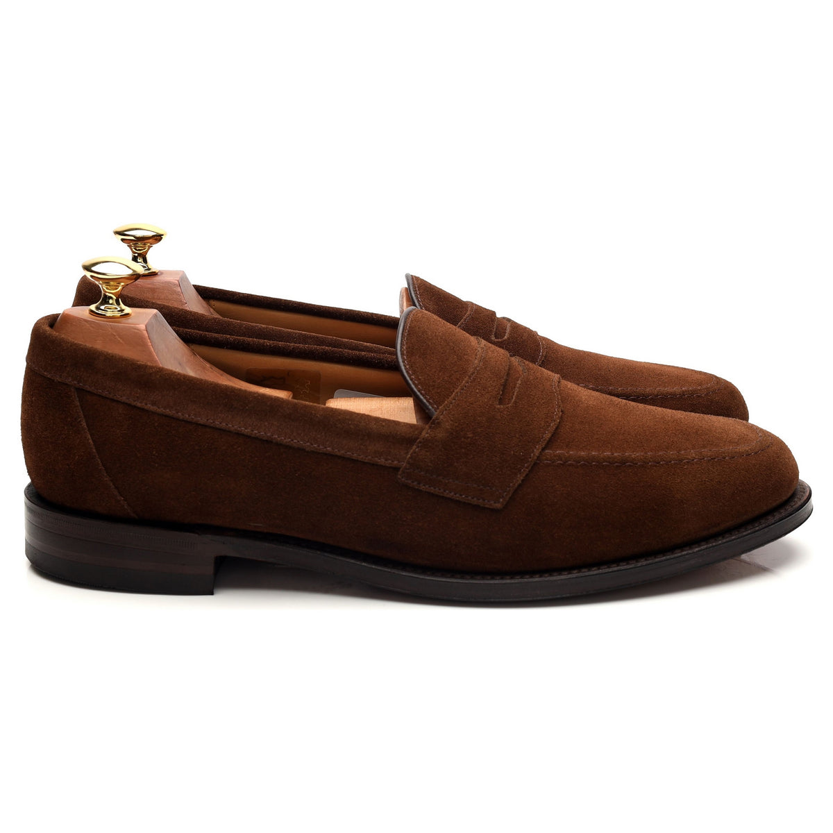 &#39;Eton&#39; Snuff Brown Suede Loafers UK 10.5 F