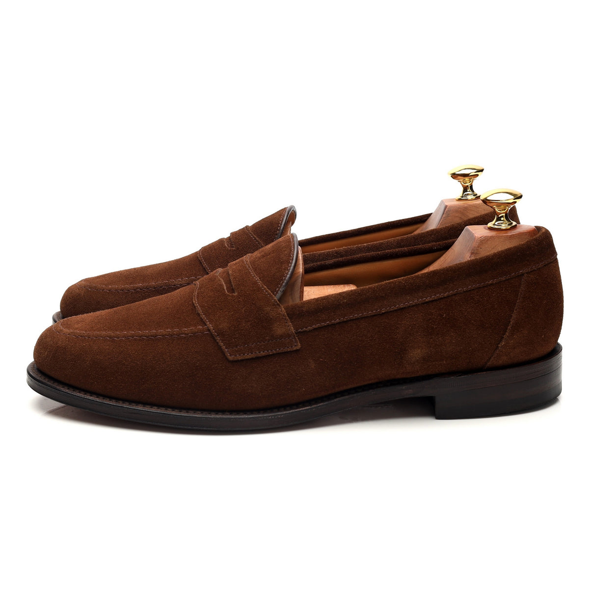 &#39;Eton&#39; Snuff Brown Suede Loafers UK 10.5 F